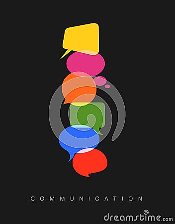 Vector abstract Communication concept illustration Vector Illustration