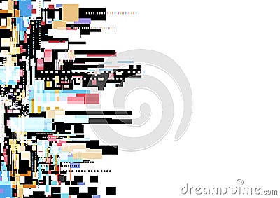 Abstract computer digital pixel background design network telecoms Vector Illustration