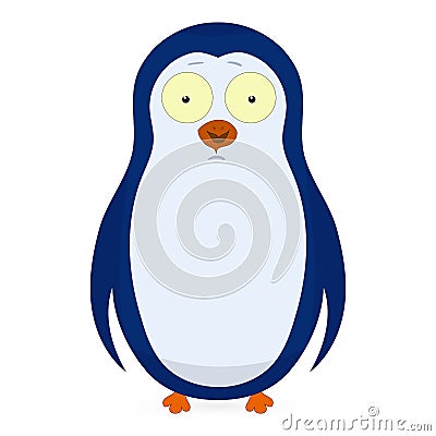 Vector abstract cute pinguin on a white Vector Illustration