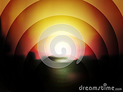 Vector Abstract Dark Background of Sunset Vector Illustration