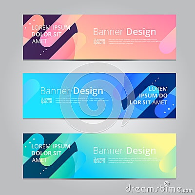 Vector abstract design banner template. Vector Illustration