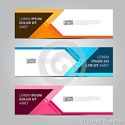 Vector abstract design banner template. Vector Illustration