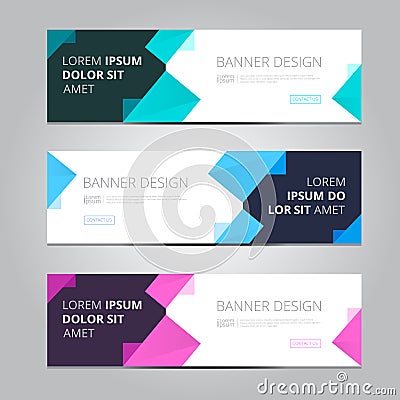 Vector abstract design banner template. Vector Illustration
