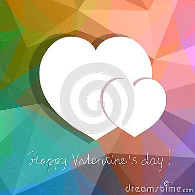 vector abstract design with hearts for Valentines Vector Illustration