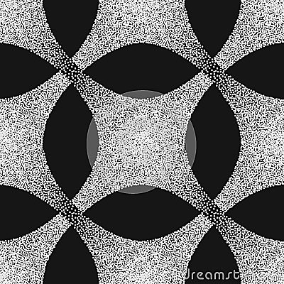 Vector abstract dotted geometric pattern element. Based on ethnic ornaments. Stipple technique. Pointillism Vector Illustration