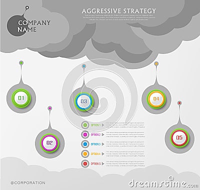 Vector abstract element for business. Strategy in stages. Steps Vector Illustration