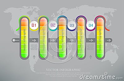 Vector abstract element for business. Strategy in stages. Steps Vector Illustration