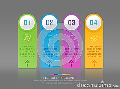 Vector abstract element for business. Strategy in stages. Steps Vector Illustration