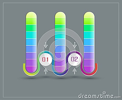 Vector abstract element for business. Strategy in stages. Steps Vector Illustration