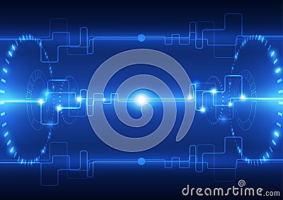 Vector abstract engineering future technology, electric telecom background Vector Illustration