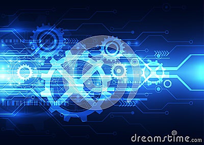 Vector abstract engineering future technology, electric telecom background Vector Illustration