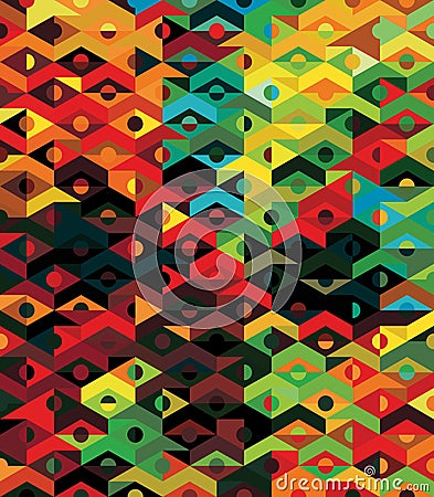 Vector Abstract Ethnic Geometric Pattern Vector Illustration