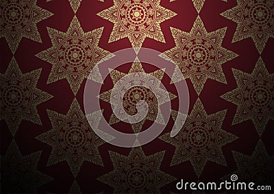 Vector abstract exotic Thai element pattern background design Vector Illustration