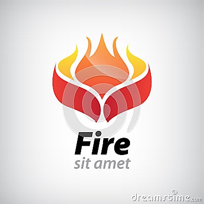 Vector abstract fire icon Vector Illustration
