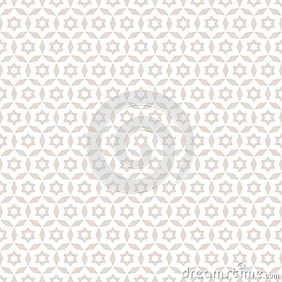 Vector abstract floral seamless pattern. Subtle white and beige background. Vector Illustration