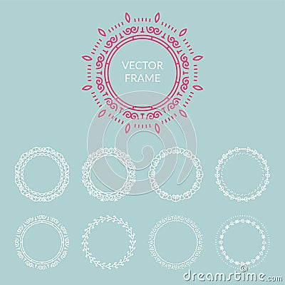 Vector abstract frame design templates Vector Illustration