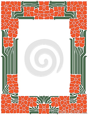 Vector abstract framework from the bound lines and flowers for decoration and design Vector Illustration