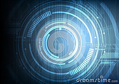 Vector abstract future technological digital interface background Vector Illustration