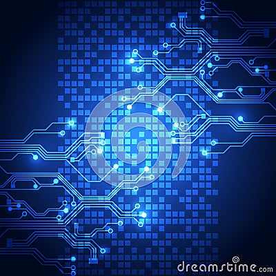 Vector abstract future technology, electric telecom background Vector Illustration