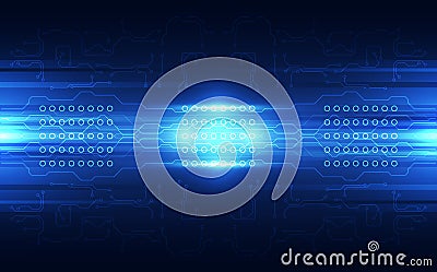 Vector Abstract futuristic circuit board, Illustration high digital technology blue color Vector Illustration