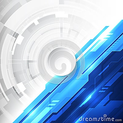 Vector Abstract futuristic high digital technology blue color background, illustration web Vector Illustration