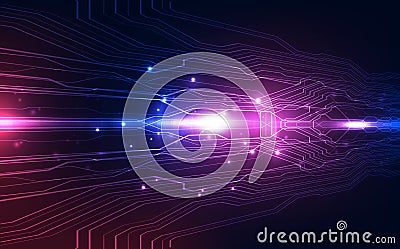 Vector Abstract futuristic high speed, Illustration high digital technology colorful background concept Vector Illustration