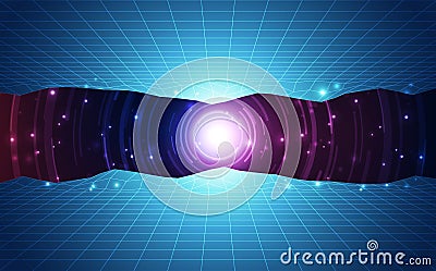 Vector Abstract futuristic technology, Illustration high digital technology colorful background concept Vector Illustration