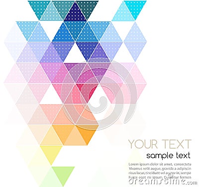 Vector abstract geometric banner with triangle Vector Illustration