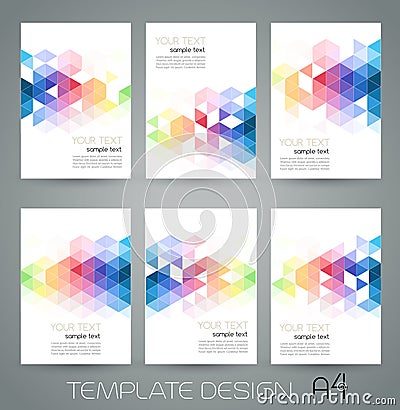 Vector abstract geometric banner with triangle Vector Illustration