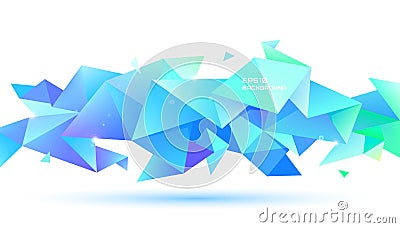 Vector abstract geometric 3d facet shape. Use for banners, web, brochure, ad, poster, etc. Low poly modern style Vector Illustration