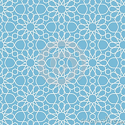 Vector abstract geometric islamic background. Based on ethnic muslim ornaments. Intertwined paper stripes. Vector Illustration