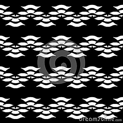 Vector abstract geometric seamless pattern in black and white Vector Illustration