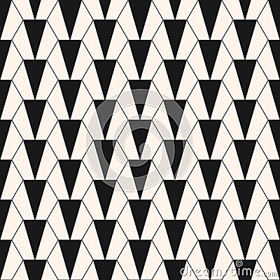 Vector abstract geometric seamless pattern with grid, hexagons, triangles Vector Illustration