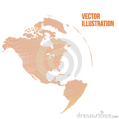 Vector abstract globe isolated on white background Vector Illustration