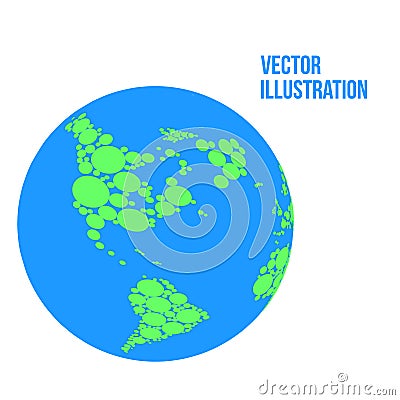 Vector abstract globe isolated on white background Vector Illustration