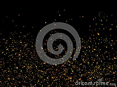 Vector abstract gold paint splatter brush black Background. Vector Illustration