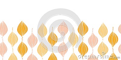 Vector abstract golden ogee horizontal border Vector Illustration