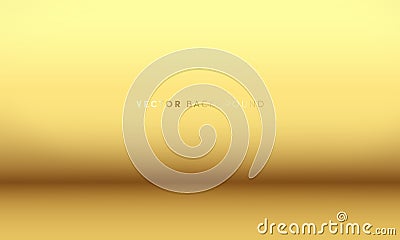Vector abstract gradient background. Vibrant colors empty room gold Vector Illustration