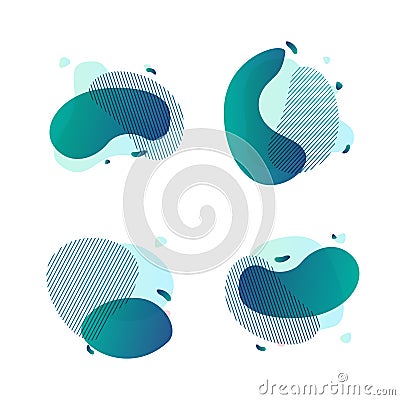 Abstract green bubbles splodge Stock Photo