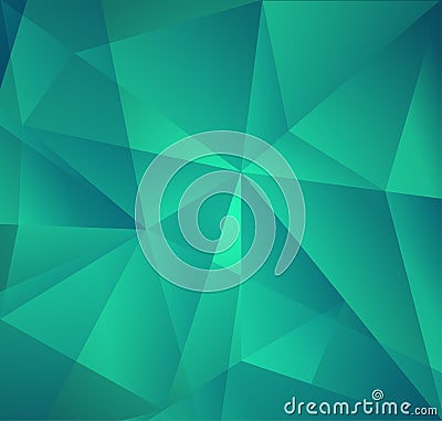 Vector Abstract Green Triangle Background Vector Illustration