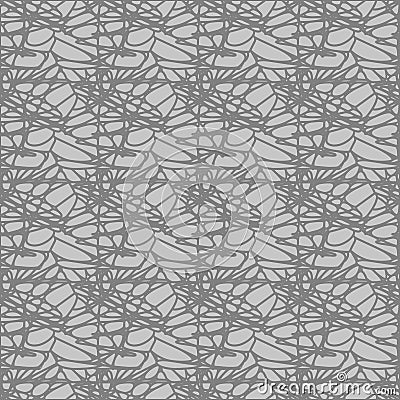 Vector abstract grey linear hexagonal seamless pattern Vector Illustration