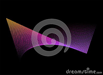 Vector abstract halftone dots background with dynamic waves colorful comic Vector Illustration