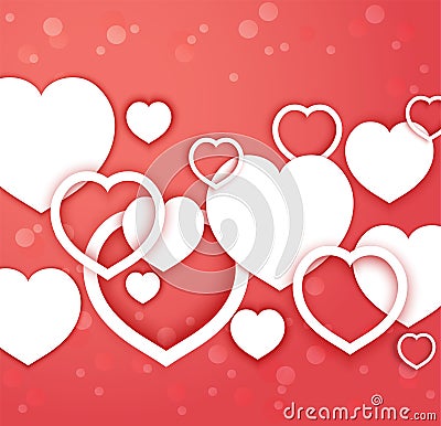 vector abstract hearts for Valentines day. Vector Illustration