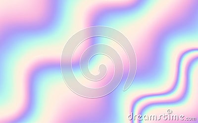 Vector abstract holographic background 80s - 90s, trendy colorful texture in pastel Stock Photo