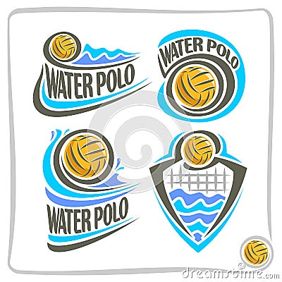 Vector abstract icon for Water Polo Ball Vector Illustration