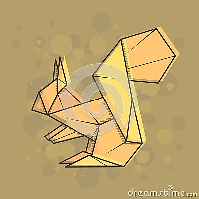 Vector abstract illustration squirrel. Vector Illustration