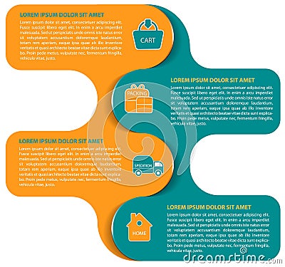 Vector abstract infographic background of logistic scheme. Vector Illustration