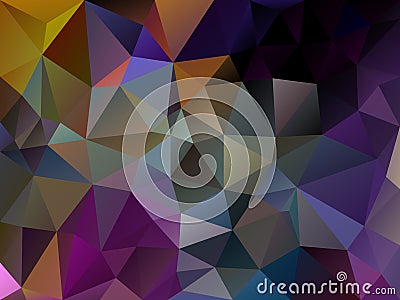 Vector abstract irregular polygon background triangle pattern in dark purple multi color Vector Illustration