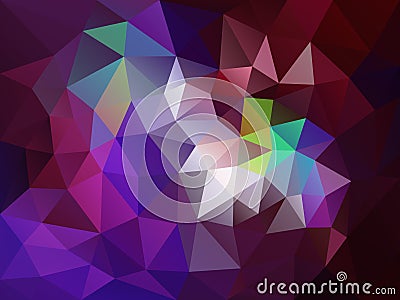 Vector irregular polygon background with a triangle pattern in dark red, purple and burgundy color Vector Illustration