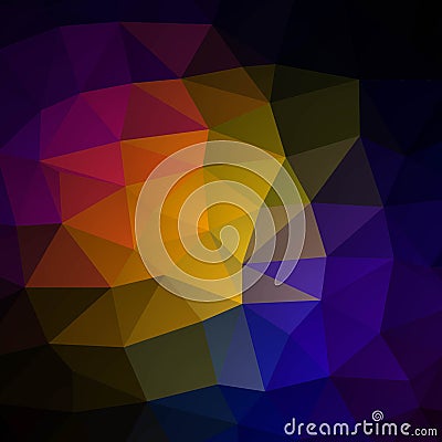 vector abstract irregular polygon background with a triangle pattern in rainbow full color spectrum. eps 10 Cartoon Illustration